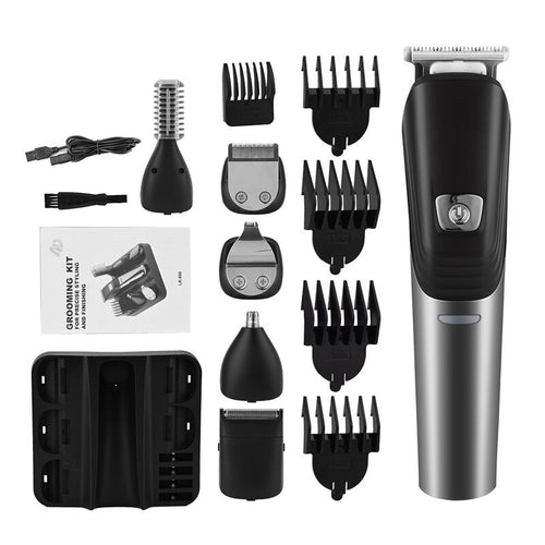 6 In 1 Professional Hair Trimmer Kit Hair Grooming Kit Men Cordless Hair ClipperTrimmer Beard Shaver Razor Eyebrow Shaper