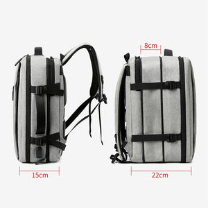 Men's Backpack Multifunctional Waterproof Bags USB Charging Laptop Rucksack Male Business Casual Bagpack Extensible Design