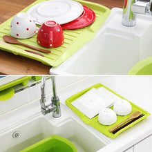 Load image into Gallery viewer, Drainer Rack Kitchen Silicone Dish Drainer Tray Large Sink Drying Rack Worktop Organizer Drying Rack For Dishes Tableware