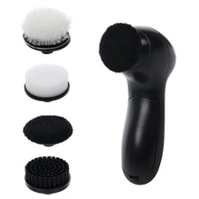 Load image into Gallery viewer, Electric Shoe Polisher Brush Leather Shoes Cleaning Repair Polishing Dust Collector Portable Leather Care Kit - Four Brush Heads