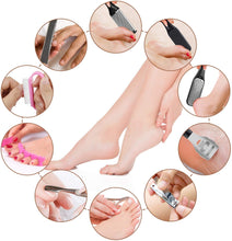 Load image into Gallery viewer, 20 in 1 Foot Files Professional Pedicure Tools Set Foot Callus Remover Foot Scrubber Dead Skin Remover Pedicure Kits for Women