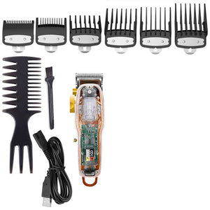 Professional Men's Adjustable Electric Hair Clipper Lcd Barber Shop Taper Lever Hair Trimmer Beard Haircut Machine