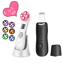 Load image into Gallery viewer, Ultrasonic Face Cleaning Machine Skin Scrubber Pore Cleaner + LED Photon Rejuvenation RF Beauty Device Whitening Firming Lifting