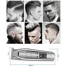 Load image into Gallery viewer, Large Capacity Battery Barber Professional Hair Trimmer Oil Head Carving Electric Hair clipper LCD Haircut Machine