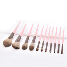 Load image into Gallery viewer, 11pcs Makeup Brushes Set Cone Wooden Handle Foundation Eyeshadow Loose Powder Cosmetic Beauty Kit