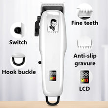 Load image into Gallery viewer, Adjustable Powerful Hair Clipper Barber Electric Hair Trimmer for Men Professional Cordless Hair Cutting Machine