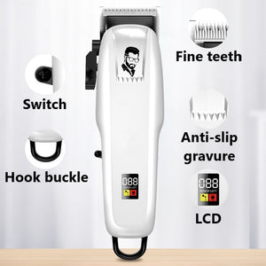 Adjustable Powerful Hair Clipper Barber Electric Hair Trimmer for Men Professional Cordless Hair Cutting Machine