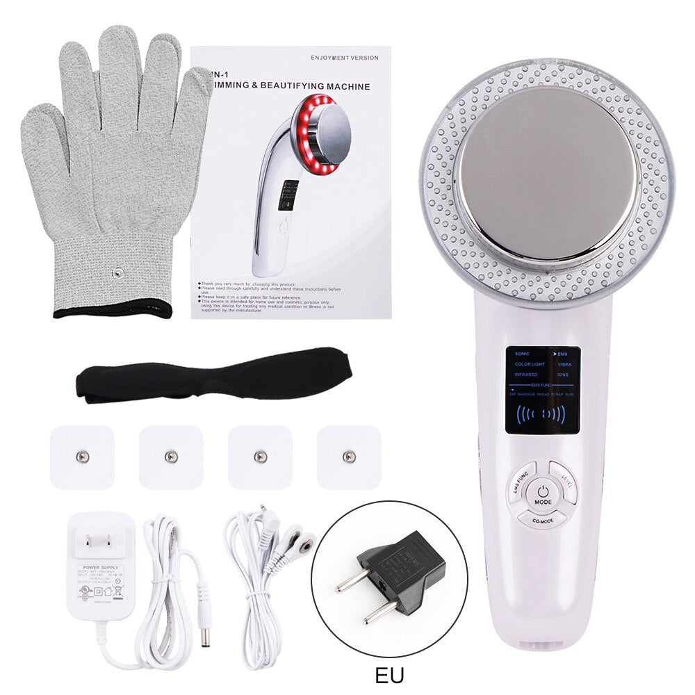 6 in 1 Ultrasound Cavitation Machine Body Slimming Massager Anti-Cellulite Galvanic Infrared EMS