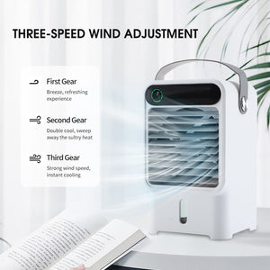 Mini Portable Air Conditioner Fan Air Cooler for Room Rapid Cooling Water Circulation Conditioning Cold Small Fan Dust Proof USB
