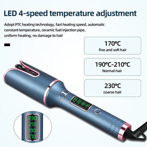 LED 4-Speed Automatic Curling Iron 22mm Salon Electric Curling Perm Iron Anti-scalding Electric Curly Hair Styling Tools