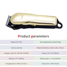 Load image into Gallery viewer, Electric Golden Hair Clipper Professional Hair Cutting Machine Cutter Baber Shop Rechargeable Trimmer for Men Beard Trimmer