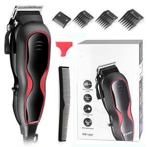 Professional Wire Hair Clipper Electric Hair Clipper Power Shaver Beard Trimmer With 4 Limit Combs