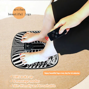 Remote Control EMS Foot Massager Pad Pulse Micro-current Electric Feet Massage Mat Muscle Stimulator Relieve Pain