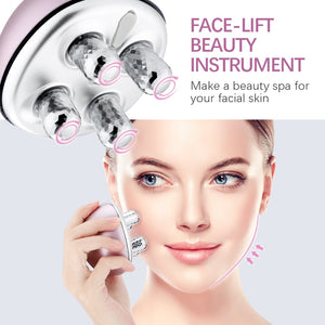 EMS Rechargeable Roller Face Lift Massager Micro Current Tighten Face Wrinkle Removal Home Use Multi-Functional Beauty Devices