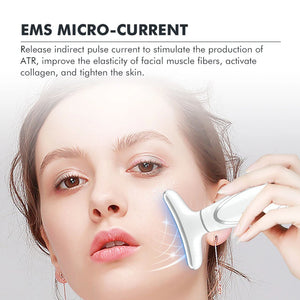 V Line Face Neck Lifting Machine EMS Microcurrent Photon Beauty Device Anti Wrinkle Remove Double Chin Massager