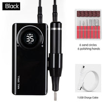 Load image into Gallery viewer, 35000RPM Electric Nail Drill Machine USB Charging for Nail Gel Polish Professional E-file Milling Nail Files Salon Tool