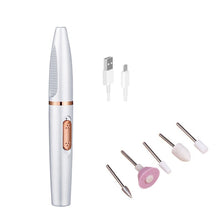 Load image into Gallery viewer, 5 in1 Mini Nail Polishing Machine USB Rechargeable Manicure Drill Machine Accessory Pedicure Gel Polish File Buffer Nail Tools
