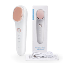 Load image into Gallery viewer, Hot&amp;Cold Facial Vibration Massager Ice Skin Care Cryotherapy Calm Skin Shrink Pore Warm Heating Relax Face Lifting Beauty Device