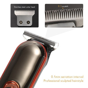 Rechargeable Electric Hair Clipper for Men Titanium Ceramic Blade Barber Cordless Hair Trimmer Hair Cutting Machine