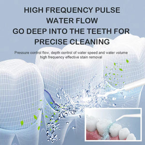 350ML Portable Electric Oral Irrigator Dental Water Flosser USB Charger 4 Modes Irrigation for Teeth IPX7 Waterproof 4 Jet Tips