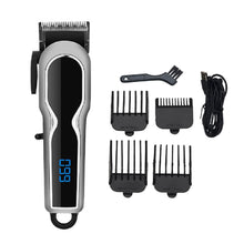 Load image into Gallery viewer, Professional Hair Clipper For Men&#39;s Electric Hair Trimmer USB Charge LCD Display Battery Power Adjustable Hair Cutting Machine
