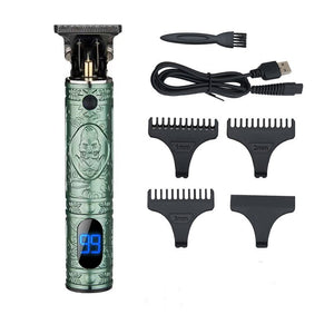 Electric Hair Trimmer Professional Lcd Display All Metal Engraving Body Strong Sharp Teeth  Hair Trimmer