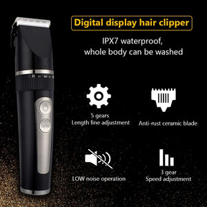 Professional Hair Clipper For Men Rechargeable Electric Razor  Hair Trimmer Hair Cutting Machine Beard Trimmer Fast Charging