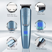 Load image into Gallery viewer, 5in1 Professional Hair Clipper Cutting Machine Digital Display USB Charging Men&#39;s Electric Shaver Nose Trimmer Engraver Male