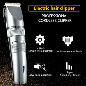 Professional Hair Trimmer Digital USB Rechargeable Hair Clipper for Men Haircut Ceramic Blade Razor Hair Cutter Barber Machine