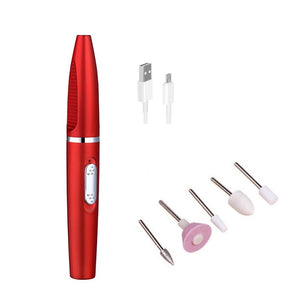 5 in1 Mini Nail Polishing Machine USB Rechargeable Manicure Drill Machine Accessory Pedicure Gel Polish File Buffer Nail Tools