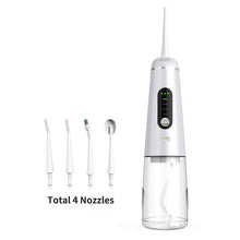 Load image into Gallery viewer, 350ML Portable Electric Oral Irrigator Dental Water Flosser USB Charger 4 Modes Irrigation for Teeth IPX7 Waterproof 4 Jet Tips