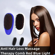 Load image into Gallery viewer, Home Use Electric Massage Comb Anti Hair Loss Vibration Massage Comb With Red Light Blue Light Laser Hair Growth Brush