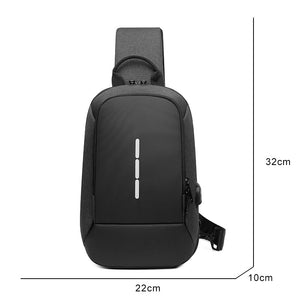 Business Crossbody Backpack For Men Multi-function Waterproof Bags Male Large Capacity Laptop Chest Bags Portable Travel Unisex