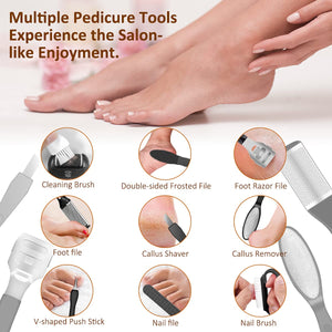 Electric Pedicure Hard Skin Remover Foot Care Rechargeable Callus Shaver Waterproof Pedicure Kit Professional Pedicure Feet File