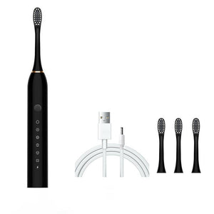 Ultrasonic Electric Toothbrush Rechargeable USB for Adults 6 Modes Sonic Electric Tooth Brush Teeth Whitening IPX7 Cleansing Heads