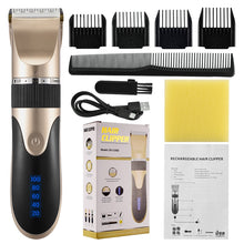 Load image into Gallery viewer, Professional Hair Trimmer Digital USB Rechargeable Hair Clipper for Men Haircut Ceramic Blade Razor Hair Cutter Barber Machine