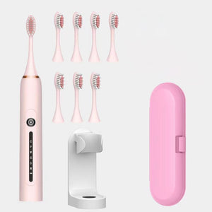 Ultrasonic Sonic Electric Toothbrush USB Charger Smart Teeth Tooth Brush for Adults Whitening IPX7 Waterproof Travel Box Holder