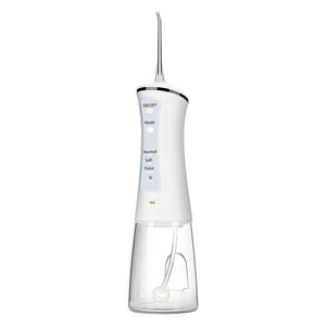 300ml Portable Oral Irrigator USB Rechargeable Dental Water Flosser 4Modes Water Jet Floss IPX7 Waterproof Teeth Cleaner 4Nozzle