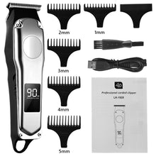 Load image into Gallery viewer, Professional Barber Hair Clipper Rechargeable Electric Cutting Machine Beard Trimmer Shaver Razor for Men Cutter
