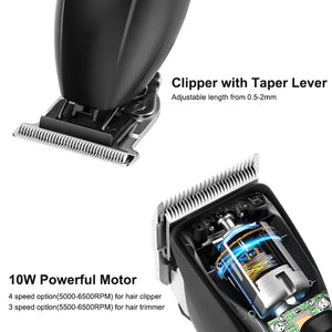 Professional Hair Clipper and Trimmer Kit for Men Cordless Hair Clipper Haircut Kit Beard T Contour Trimmer Haircut Grooming Kit