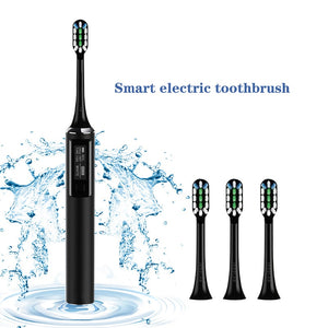 Ultrasonic Electric Toothbrush 5 Modes USB Rechargeable Adult Tooth Brushes Sonic Vibrating Deep Cleaning 3pcs Replacement Heads