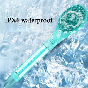 Electric Shower Brush Multifunction Long Handled Body Exfoliation Waterproof Anti-slip Automatic Bath Cleaning Massage Brush