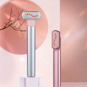 EMS Hot Compress Eye Massager Wand Smart Red LED Rejuvenation Eye Skin Tighten Anti Aging Eye Dark Circle Removal Skin Care Tool