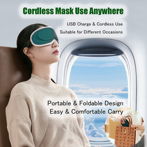 Electric Heated & Vibration Eye Massager Sleep Eye Mask Relieve Eye Fatigue Dry Eyes Dark Circles Improve Sleep Eye Care Tools