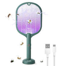 Load image into Gallery viewer, Smart Electric Insect Racket Swatter Zapper 3000V USB Rechargeable Summer Mosquito Lamp Bug Killer Trap Vertical Wall Held