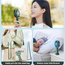 Load image into Gallery viewer, Small Fan Mute Portable With Screen Big Wind Rechargeable Running Office Desktop Usb Mini Handheld Fan