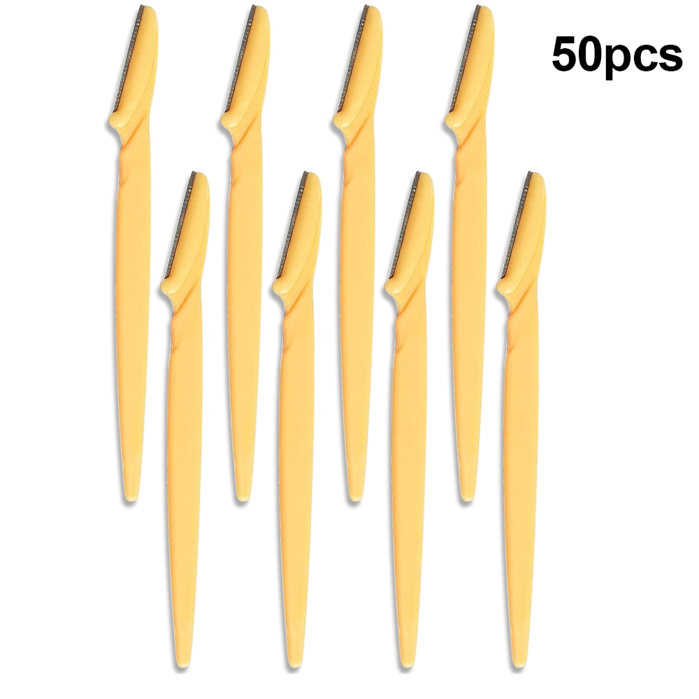 50Pcs Eyebrow Trimmer Blade Shaping Knife Eye Brow Epilation Face Blades Hair Removal Scraper Shaver Woman Makeup Tools