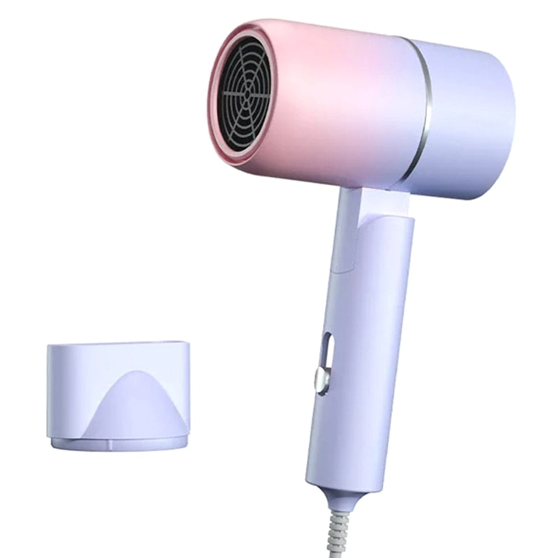 Small Travel Blow Dryer Compact Fast Drying Hair Dryer Home Negative Ionic Hair Blower with Folding Handle for Hair Care