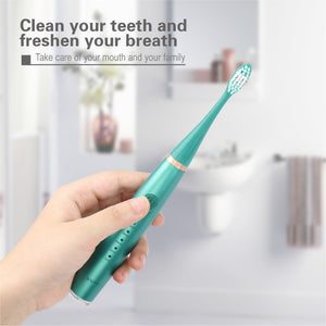 Smart Sonic Dental Scaler Electric Toothbrushes USB Rechargable Adults Toothbrush Dental Calculus Remover Tips Tooth Brush Heads