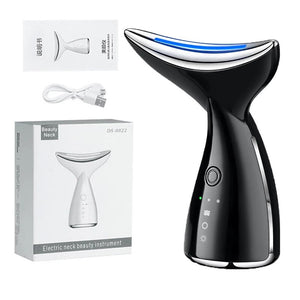 EMS Electric Neck Massager Microcurrent LED Photon Face Firming Rejuvenation Anti Wrinkle Thinng Double Chin Skin Care Device